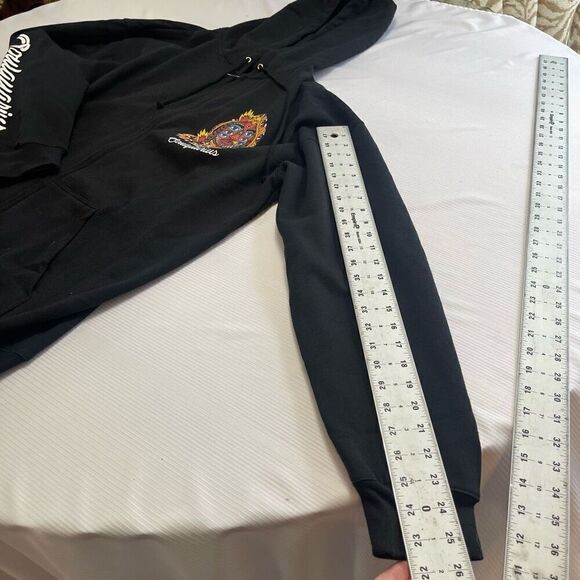 Soulquarius Men’s Full Zip Tour Hoodie Long Sleeve Pockets Black/Multi Size XL - Picture 6 of 10